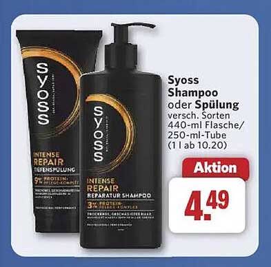 Syoss Intense Repair Shampoo oder Spülung