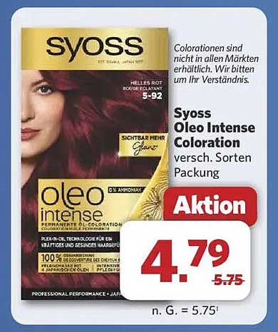 Syoss Oleo Intense Coloration 5-92 - Helles Rot
