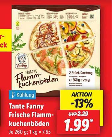 Tante Fanny Frisch Flammkuchenböden 2 Stück Packung