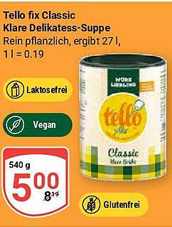 Tello fix Classic Klare Delikatess-Suppe