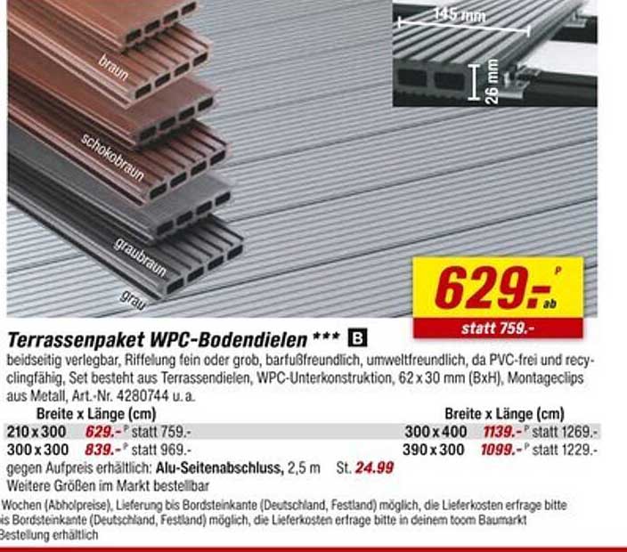 Terrassenpaket WPC-Bodendielen *** B