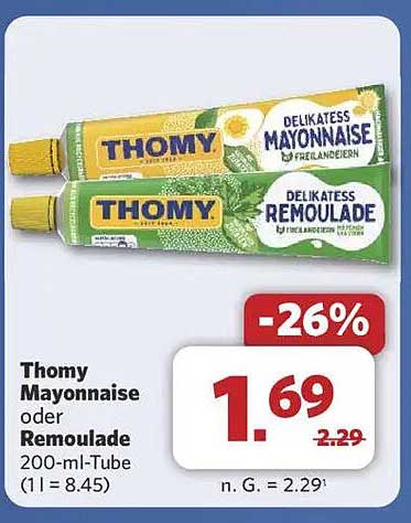 Thomy Mayonnaise oder Remoulade 200-ml-Tube