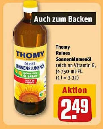 Thomy Reines Sonnenblumenöl 750 ml - Aktion
