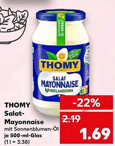 THOMY Salat-Mayonnaise mit Sonnenblumen-Öl 500 ml