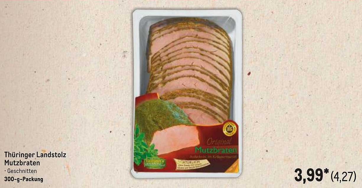 Thüringer Landstolz Mutzbraten - geschnitten 300-g-Packung
