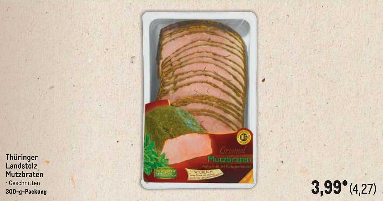 Thüringer Landstolz Mutzbraten – Geschnitten, 300-g-Packung