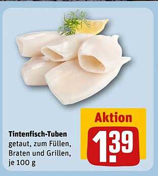 Tintenfisch-Tuben, getaut, zum Füllen, Braten und Grillen, je 100 g