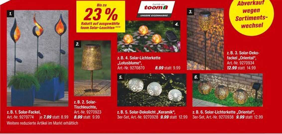 toom Solar-Fackel "Lotusblume"
