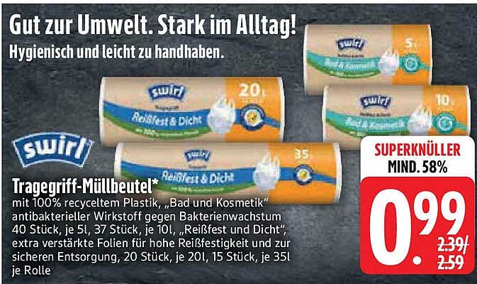 Tragegriff-Müllbeutel 40 Stück