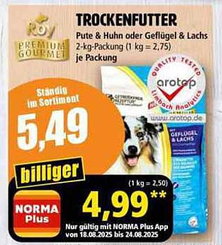 Trockenfutter Pute & Huhn oder Geflügel & Lachs 2-kg-Packung