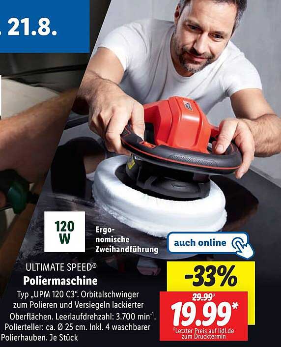 ULTIMATE SPEED® Poliermaschine Typ „UPM 120 C3“
