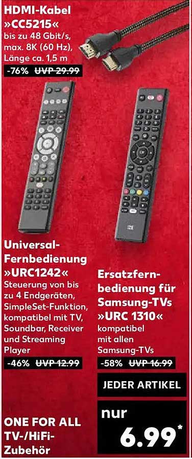 Universal-Fernbedienung »URC1242«