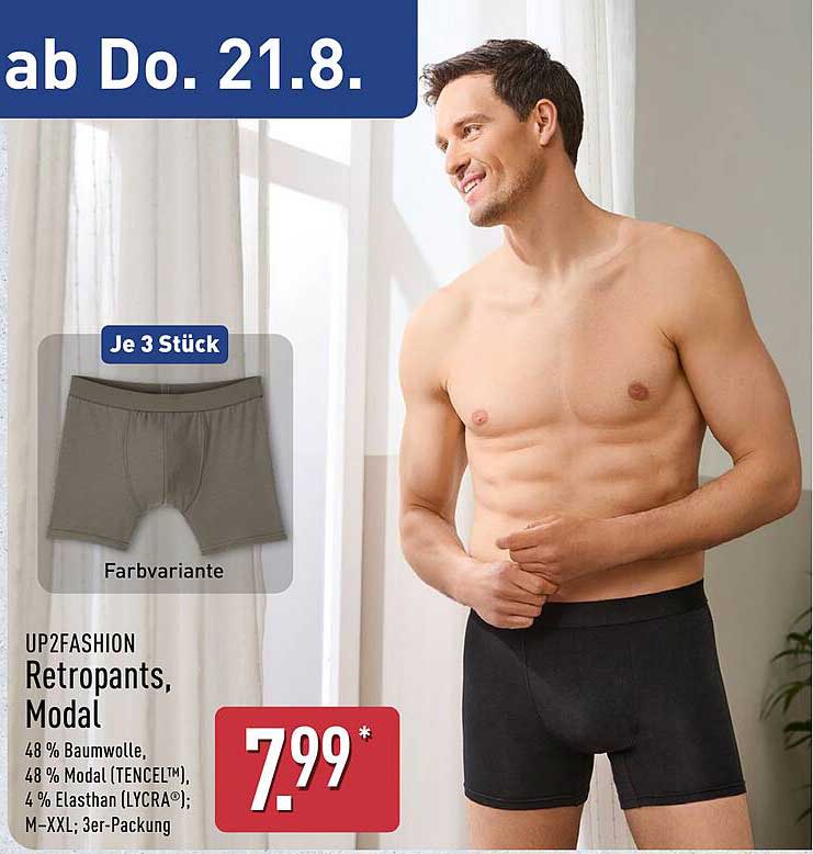UP2FASHION Retropants, Modal - 3er-Pack