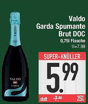 Valdo Garda Spumante Brut DOC 0,75l Flasche