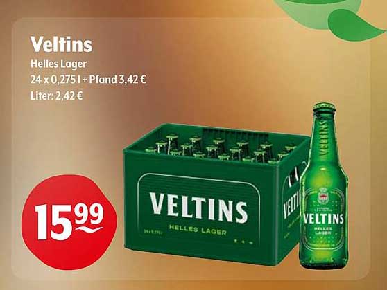 Veltins Helles Lager 24 x 0,275 l
