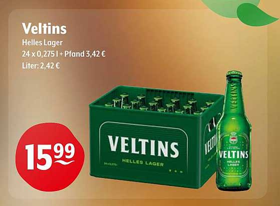 Veltins Helles Lager 24 x 0,275 l