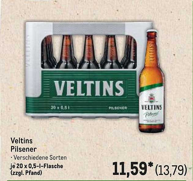 Veltins Pilsener – 20 x 0,5 l Flasche