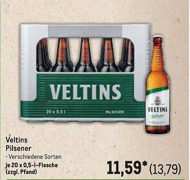 Veltins Pilsener - 20 x 0,5 l-Flasche (verschiedene Sorten)