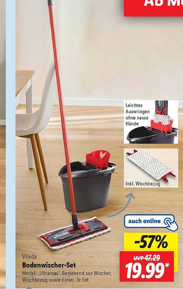 Vileda Bodenwischer-Set Modell 'Ultramax' - Jetzt im Angebot!