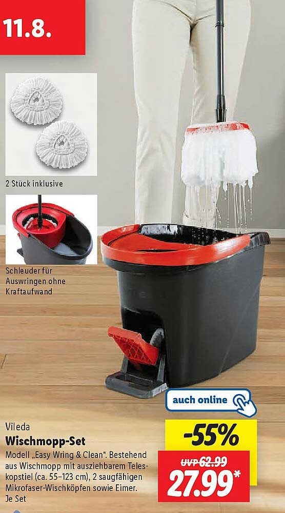 Vileda Wischmopp-Set Modell „Easy Wring & Clean“