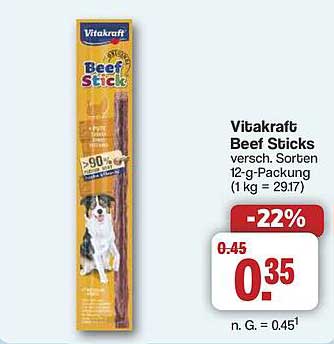 Vitakraft Beef Sticks verschiedene Sorten, 12-g-Packung