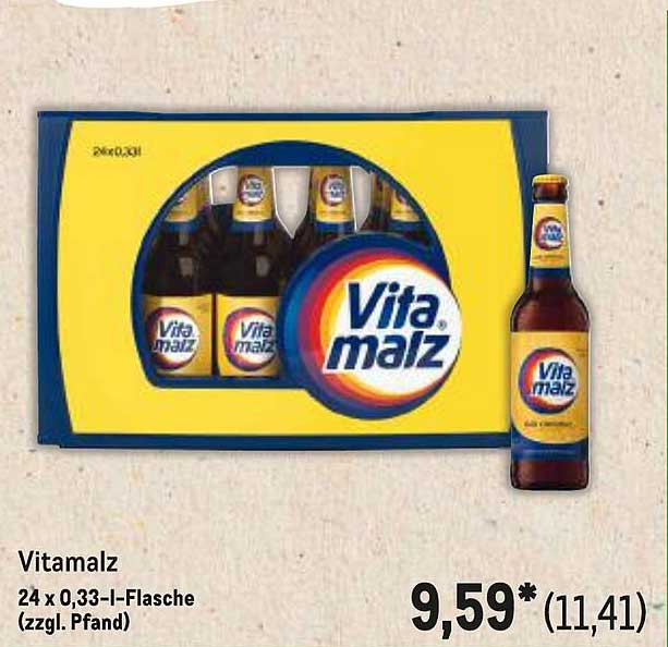 Vitamalz – erfrischender Genuss in 24 x 0,33 l Flaschen