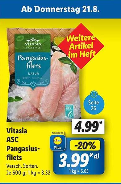 Vitasia ASC Pangasius-Filets