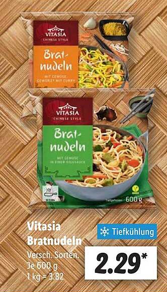 Vitasia Bratnudeln – Verschiedene Sorten (600 g)