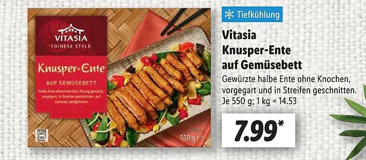Vitasia Knusper-Ente auf Gemüsebett