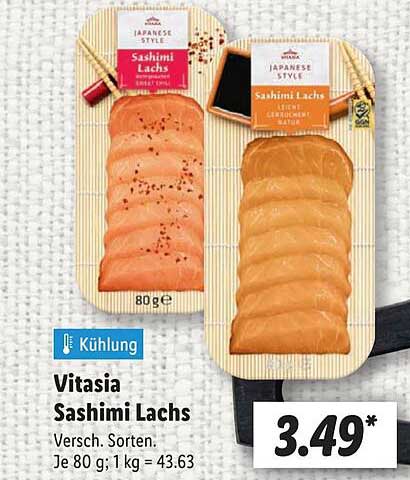 Vitasia Sashimi Lachs - Verschiedene Sorten