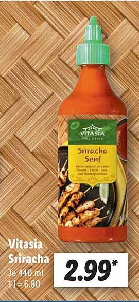Vitasia Sriracha Senf – 440 ml für 2,99 €