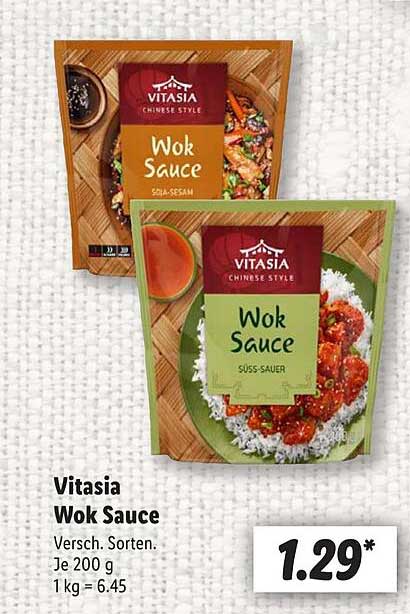Vitasia Wok Sauce - Verschiedene Sorten