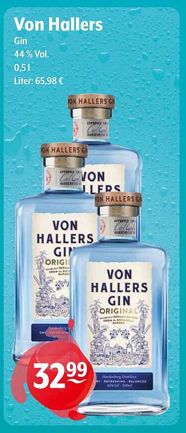Von Hallers Gin 0,5L - 44% Vol.