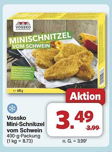 Vossko Mini-Schnitzel vom Schwein 400-g-Packung