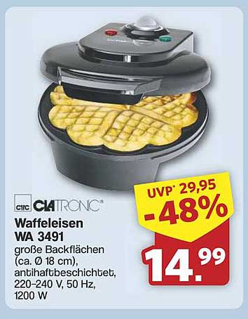Waffeleisen WA 3491 von Cilitron – Jetzt zum Sonderpreis!