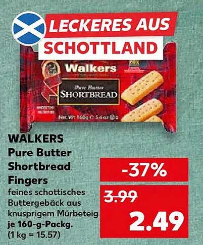 WALKERS Pure Butter Shortbread Fingers