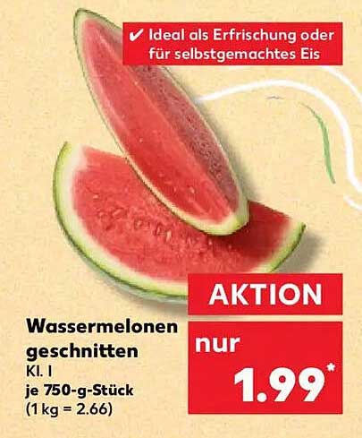 Wassermelonen geschnitten