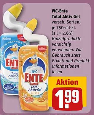 WC-Ente Total Aktiv Gel 750 ml