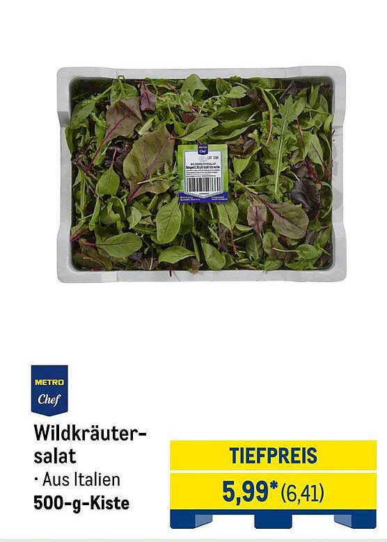 Wildkräutersalat aus Italien - 500-g-Kiste