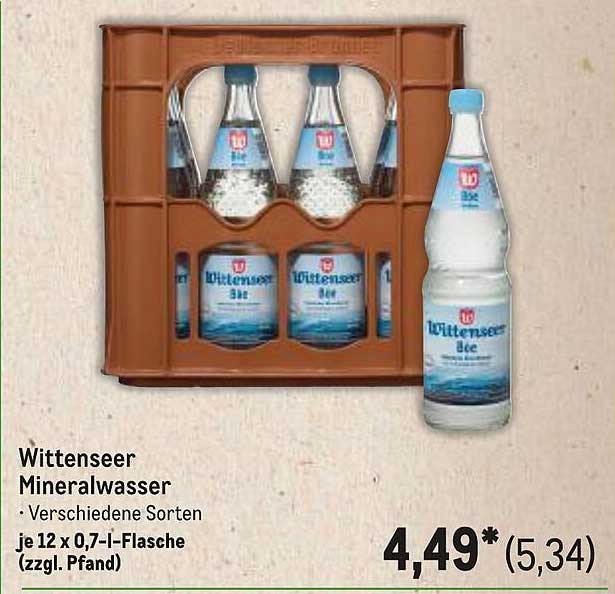 Wittenseer Mineralwasser - verschiedene Sorten