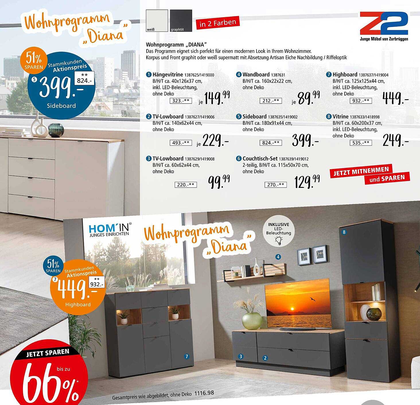 Wohnprogramm "Diana" - Sideboard