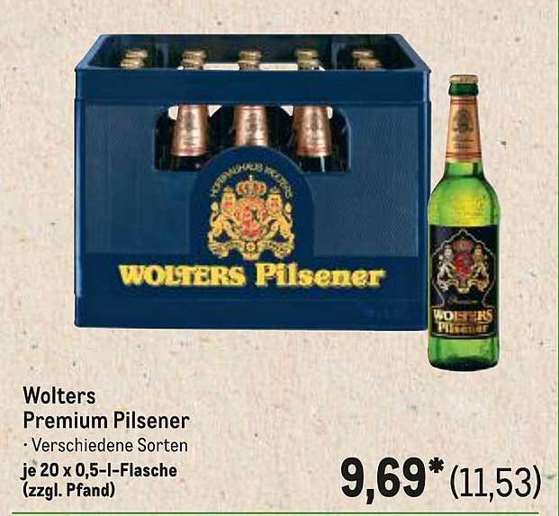 Wolters Premium Pilsener – verschiedene Sorten