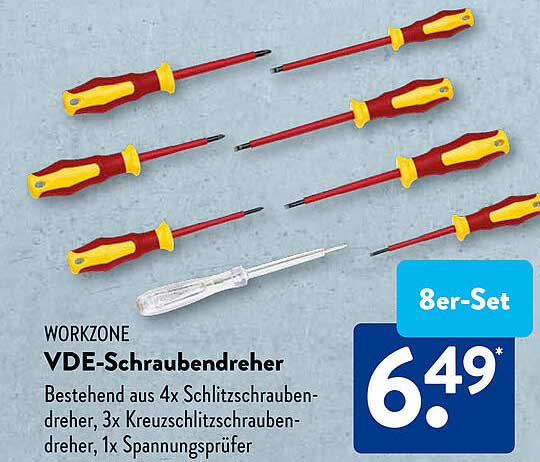 WORKZONE VDE-Schraubendreher 8er-Set