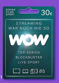 WOW Streaming-Gutschein für 30€