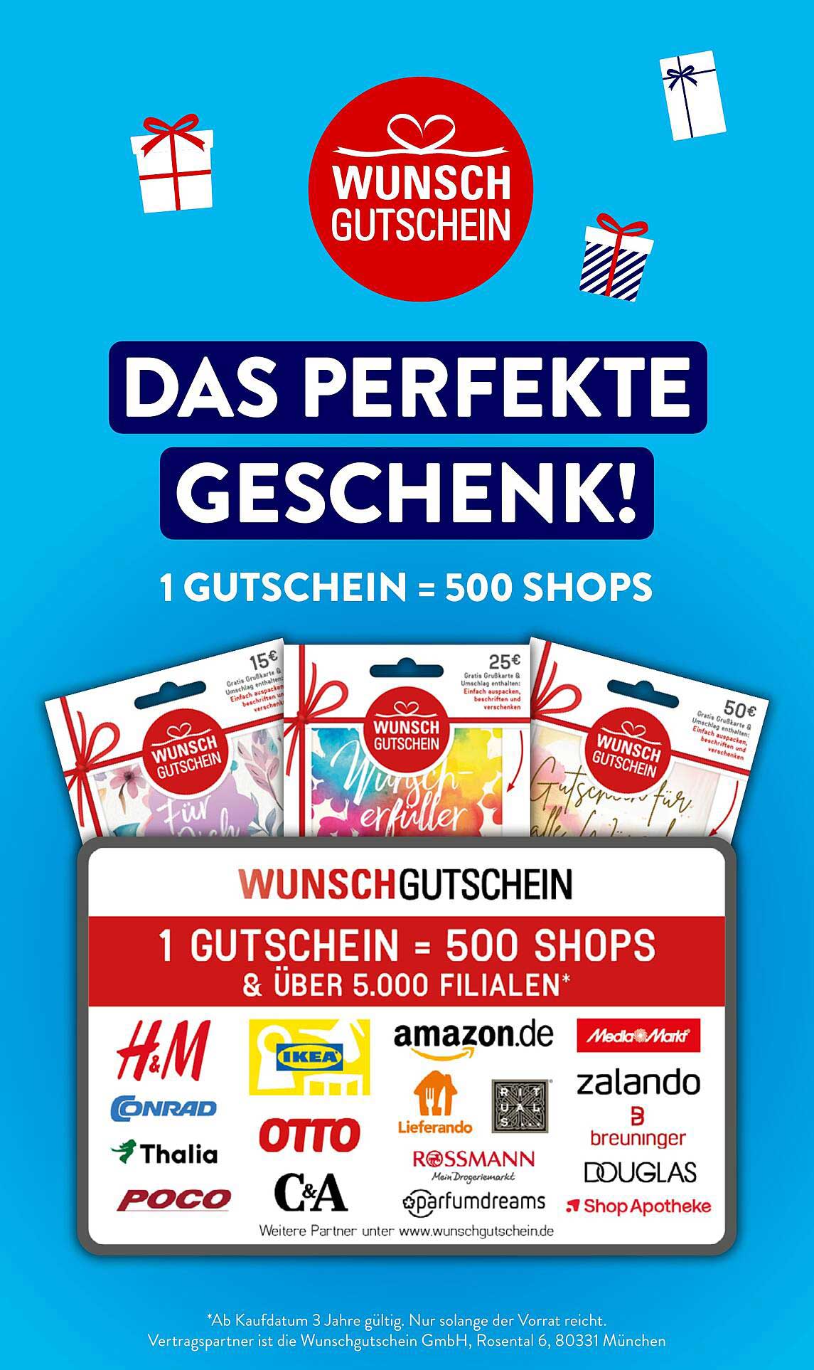 WUNSCH GUTSCHEIN - DAS PERFEKTE GESCHENK!
