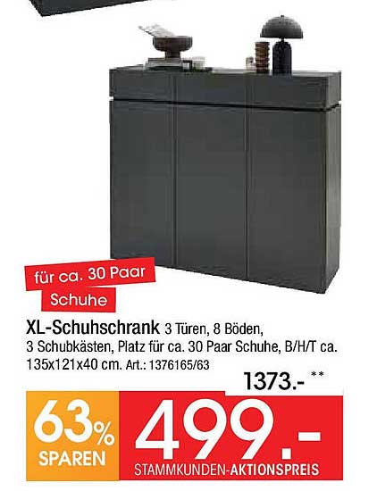 XL-Schuhschrank mit 3 Türen – Platz für ca. 30 Paar Schuhe