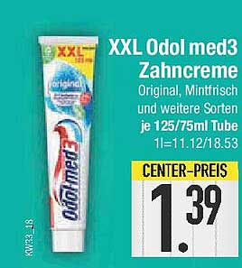 XXL Odol med3 Zahncreme - Original, Minzfrisch und weitere Sorten (75ml Tube)