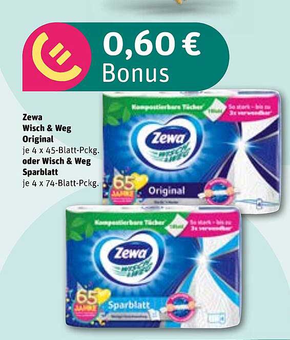 Zewa Wisch & Weg Original & Sparblatt