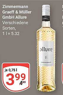 Zimmermann Graeff & Müller GmbH Allure verschiedene Sorten, 0,75 l
