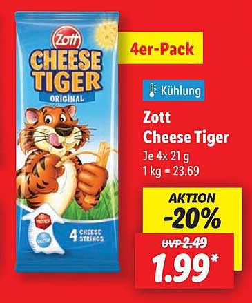 Zott Cheese Tiger 4er-Pack